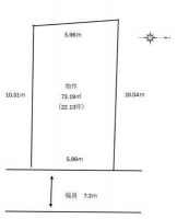 土地約22.13坪・建築条件なし